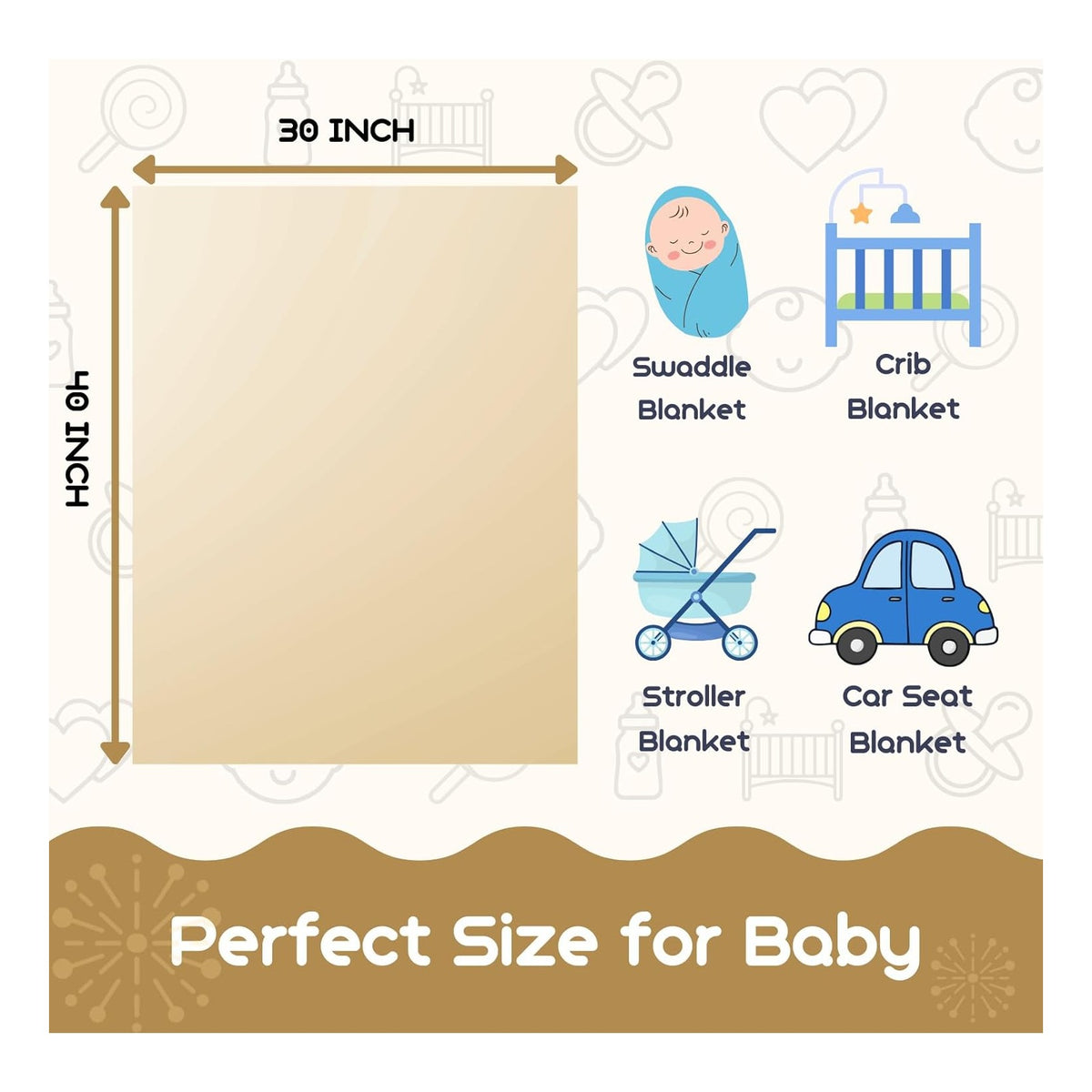 Leopard Print Baby Blanket Fleece Baby Blankets for Boys Girls, Ultra Soft Cozy Fluffy Infant Toddler Newborn Receiving Blankets for Crib Stroller