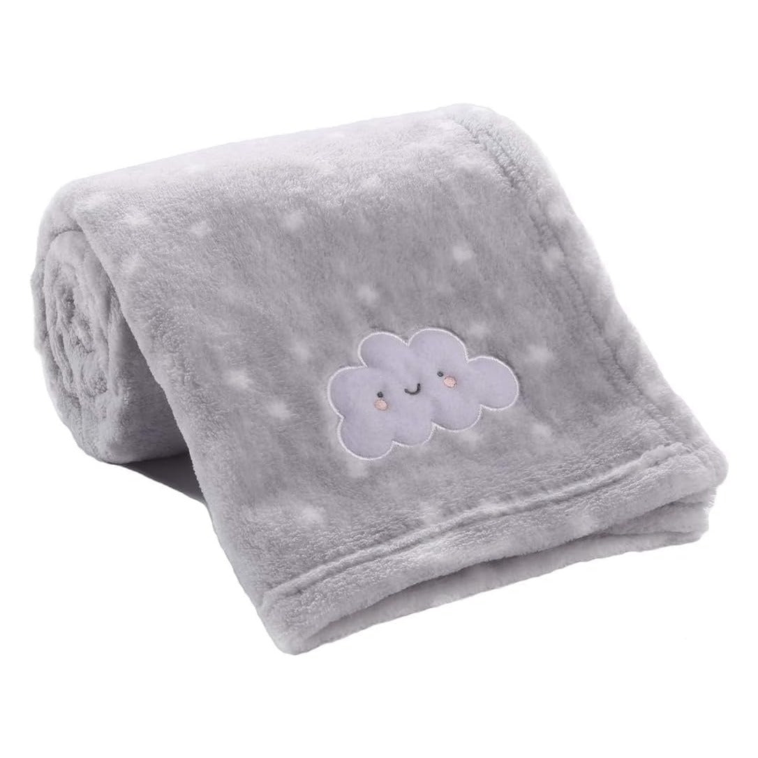 Cute Cozy Fluffy Warm Baby Blanket for Boys Infants Toddlers' Bedding Crib Cot Stroller, Baby Shower Birthday Newborn's Gift - Grey Cloud