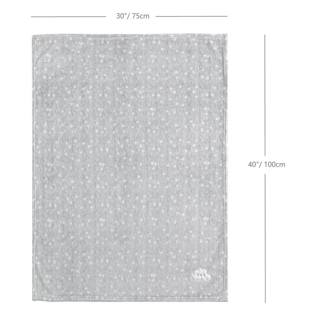 Cute Cozy Fluffy Warm Baby Blanket for Boys Infants Toddlers' Bedding Crib Cot Stroller, Baby Shower Birthday Newborn's Gift - Grey Cloud