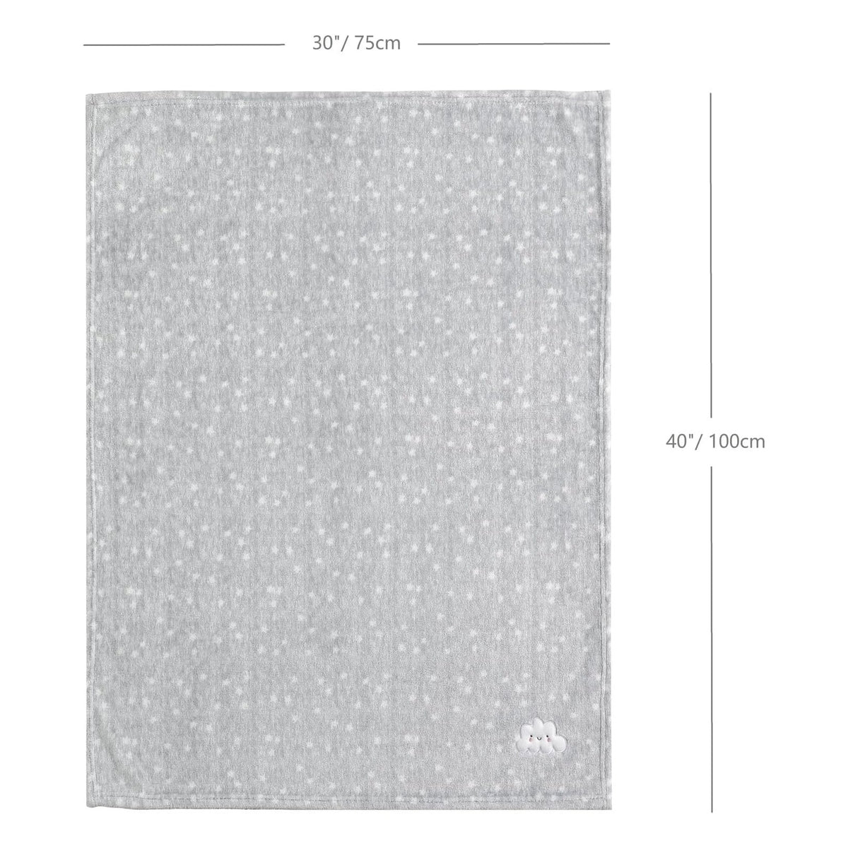 Cute Cozy Fluffy Warm Baby Blanket for Boys Infants Toddlers' Bedding Crib Cot Stroller, Baby Shower Birthday Newborn's Gift - Grey Cloud