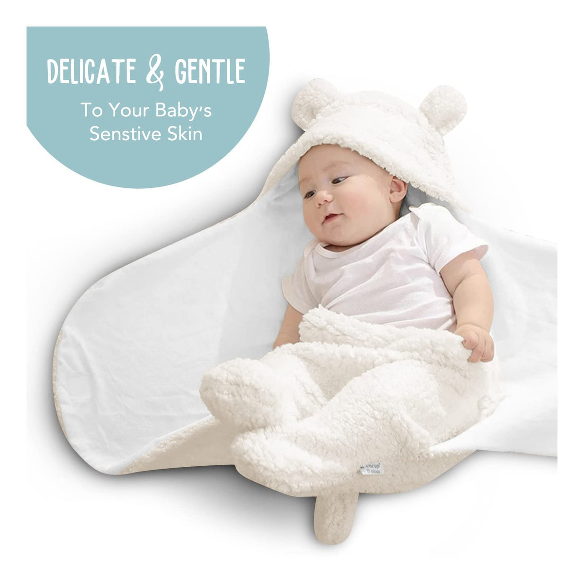 Baby Swaddle Blanket | Ultra-Soft Plush Essential for Infants 0-6 Months | Receiving Swaddling Wrap White | Ideal for Baby Boy Accessories and Newborn Registry | Perfect Baby Girl Shower Gift