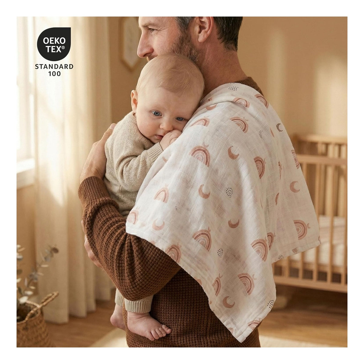 BABY Receiving Blanket Boy Cotton Muslin Swaddle Blankets Girl Newborn Squares Breathable & Soft Thin Baby Blankets Cloths Double Absorbent Infant Swaddling Wrap - 6 Pack