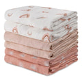 BABY Receiving Blanket Boy Cotton Muslin Swaddle Blankets Girl Newborn Squares Breathable & Soft Thin Baby Blankets Cloths Double Absorbent Infant Swaddling Wrap - 6 Pack