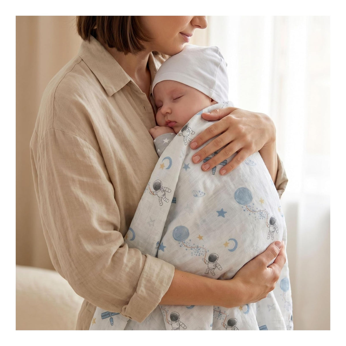 BABY Receiving Blanket Boy Cotton Muslin Swaddle Blankets Girl Newborn Squares Breathable & Soft Thin Baby Blankets Cloths Double Absorbent Infant Swaddling Wrap - 6 Pack