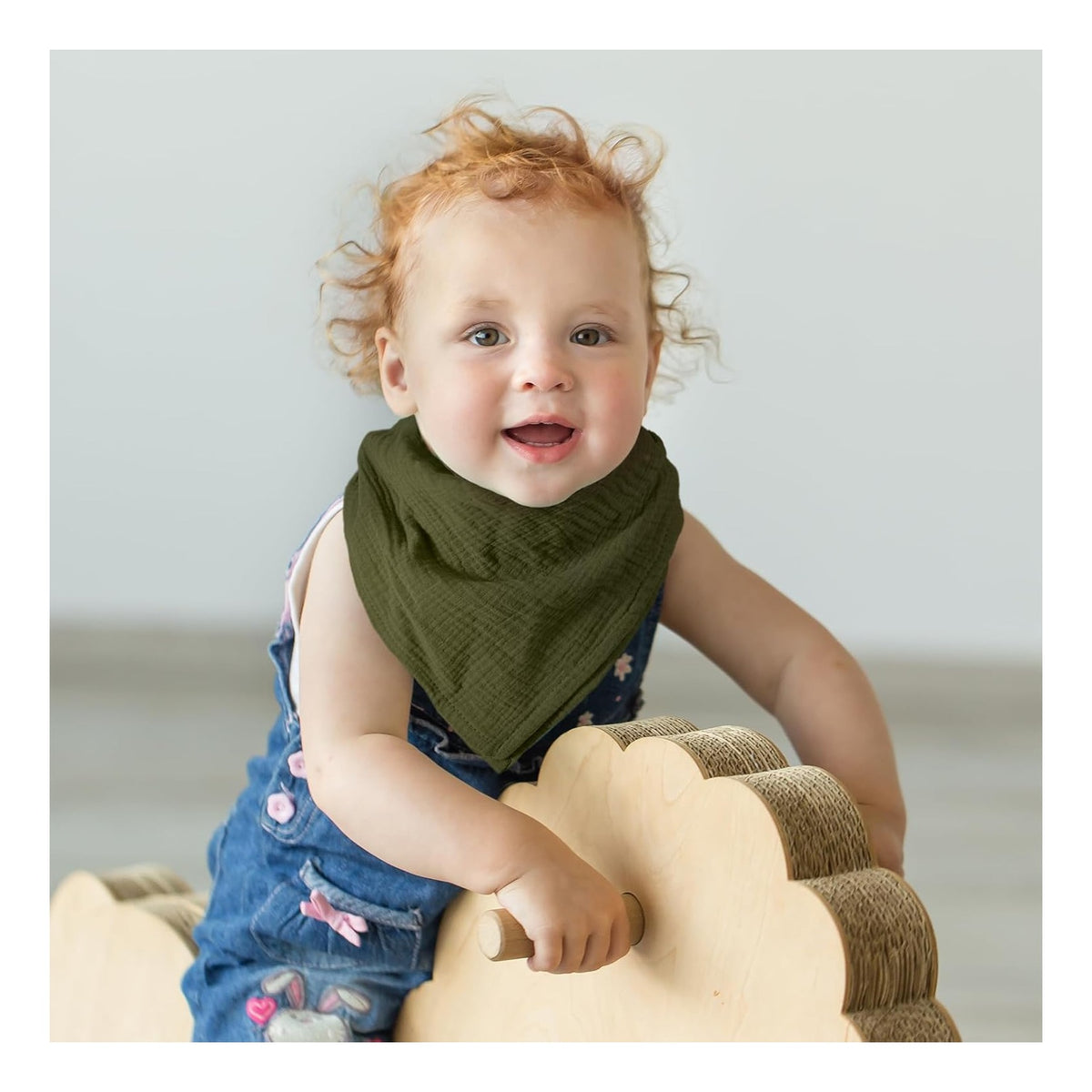 Muslin Receiving Blankets, Neutral Blanket Swaddling for Newborn Boys and Girls, 5 Pack Breathable and Skin-Friendly Swaddle Wrap for Infant Baby