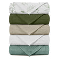 Muslin Receiving Blankets, Neutral Blanket Swaddling for Newborn Boys and Girls, 5 Pack Breathable and Skin-Friendly Swaddle Wrap for Infant Baby
