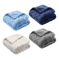 4 Pcs Fleece Baby Blankets for Boys Girls 3D Soft Plush Warm Baby Receiving Blankets 30" x 40" Cozy Fluffy Infant Toddler Newborn Swaddling Blanket for Crib Nursery Bed