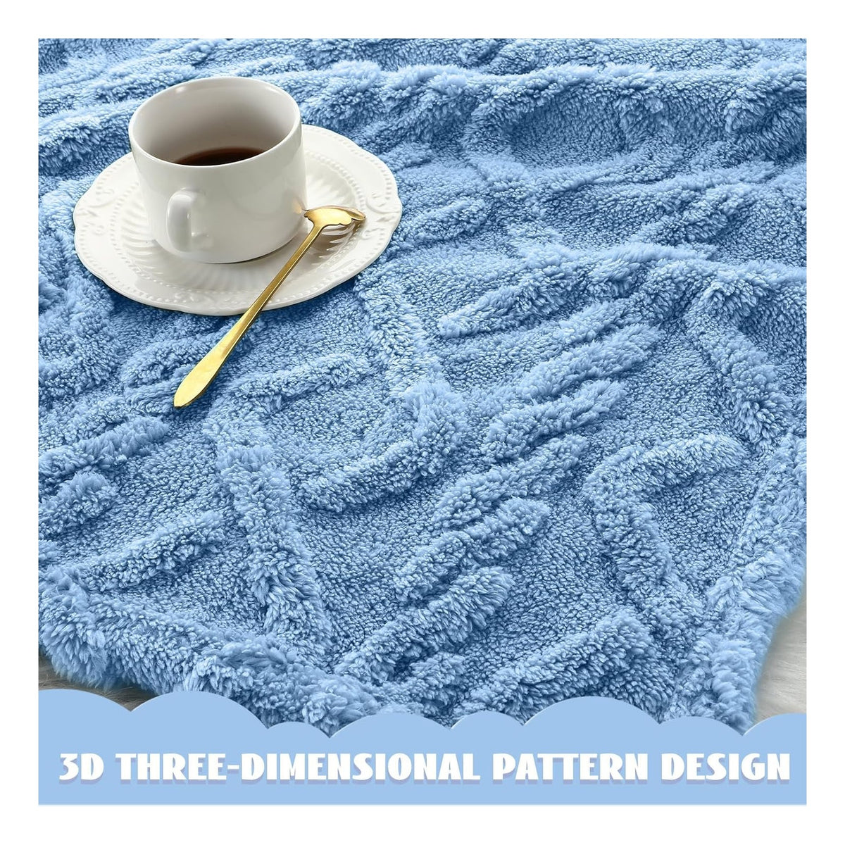 4 Pcs Fleece Baby Blankets for Boys Girls 3D Soft Plush Warm Baby Receiving Blankets 30" x 40" Cozy Fluffy Infant Toddler Newborn Swaddling Blanket for Crib Nursery Bed