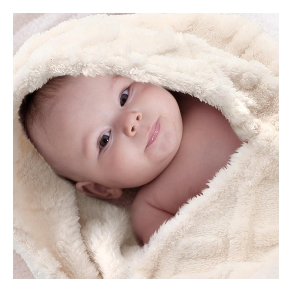 4 Pcs Fleece Baby Blankets for Boys Girls 3D Soft Plush Warm Baby Receiving Blankets 30" x 40" Cozy Fluffy Infant Toddler Newborn Swaddling Blanket for Crib Nursery Bed