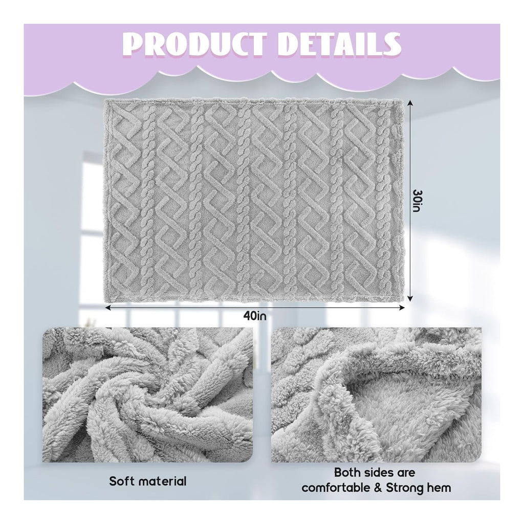 Pcs Fleece Baby Blankets for Boys Girls 3D Soft Plush Warm Baby Receiving Blankets 30" x 40" Cozy Fluffy Infant Toddler Newborn Swaddling Blanket for Crib Nursery Bed