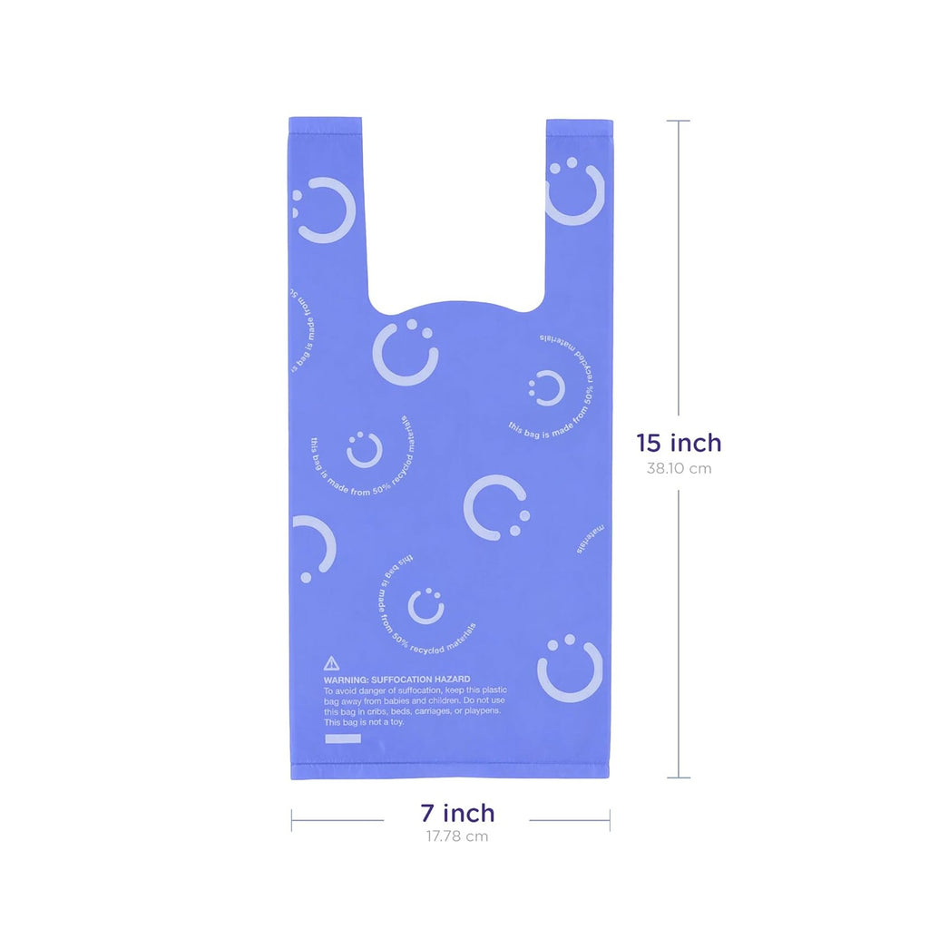 Disposable Diaper Sacks, Lavender Scented, Easy-To-Tie Tabs, Diaper Disposal or Pet Waste Bags, 200 Count | Easy-To-Tie Tabs, Made from 50% Recycled Material, Disposable On-The-Go Bags, Diaper Bag and Travel Essential