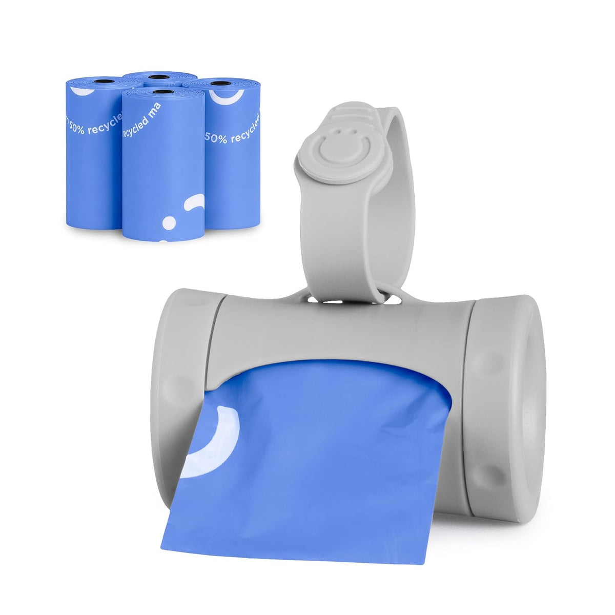 Retractable Bag Dispenser for Diaper Bag Value Set, Portable Bag Holder for Travel, Newborn Baby Essentials, Diaper Bag Must Have, Includes 60 Lavender Scented Bags, Taupe