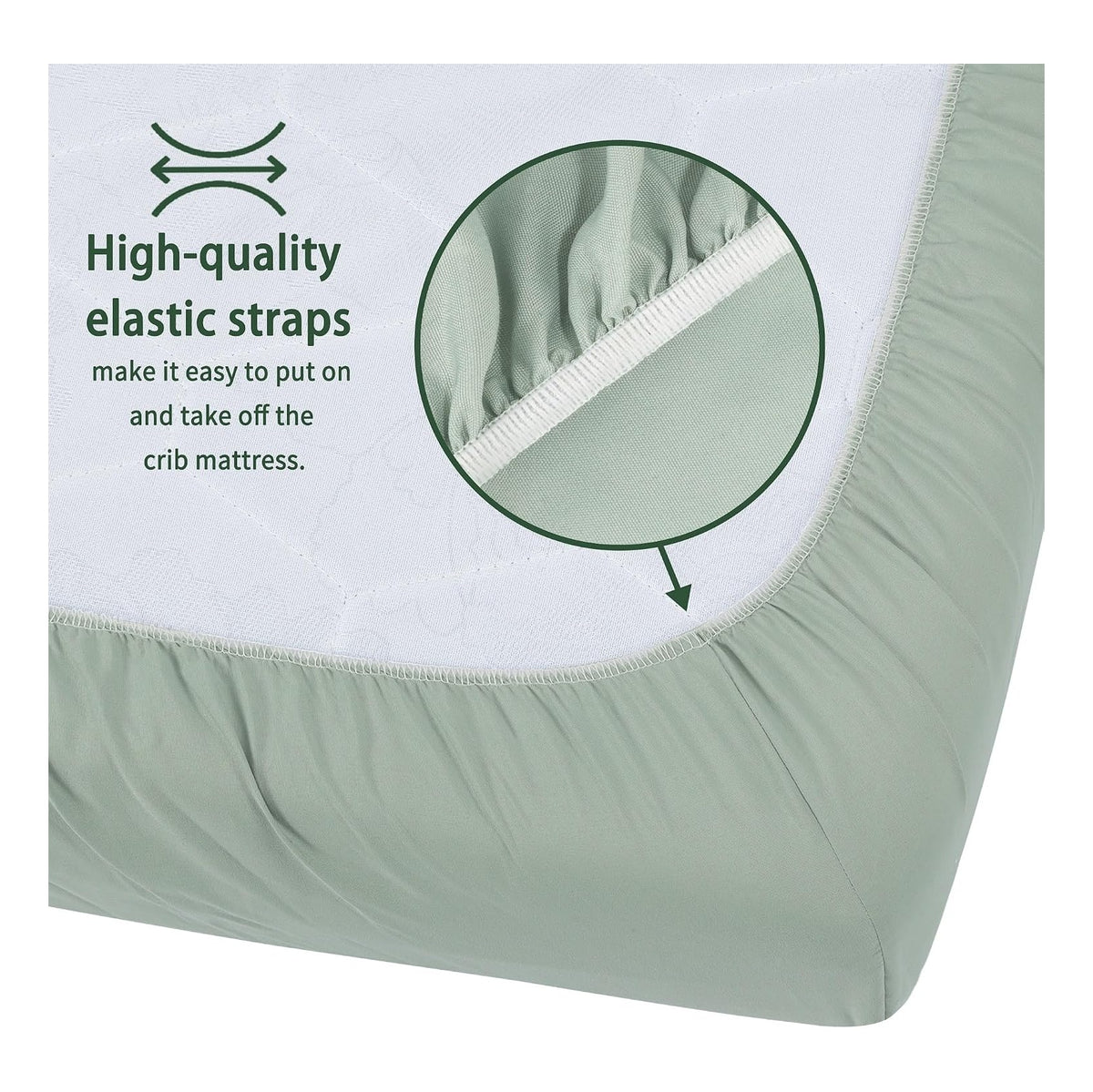Baby Crib Sheets for Boys Girls, 2 Pack Fitted Crib Sheet for Standard Crib and Toddler Mattress, Soft Microfiber Baby Sheet