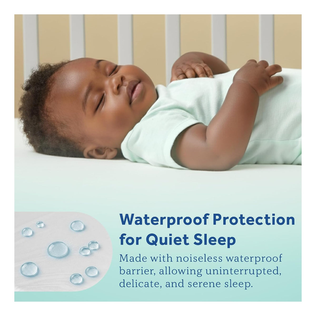 Baby SafetyCase Breathable Waterproof Crib Mattress Protector Pad, Toddler Bed Cover, Zippered Bedding Encasement, Noiseless, Machine Washable / Dryer Friendly