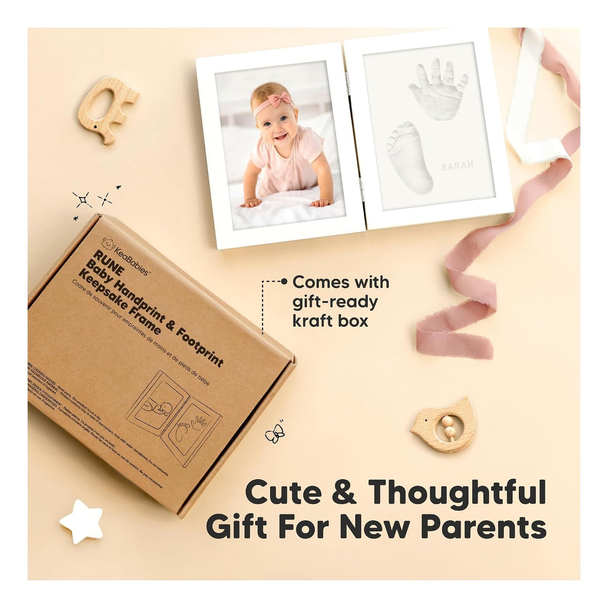 Baby Hand and Footprint Kit, Quick Dry Clay Newborn Keepsake