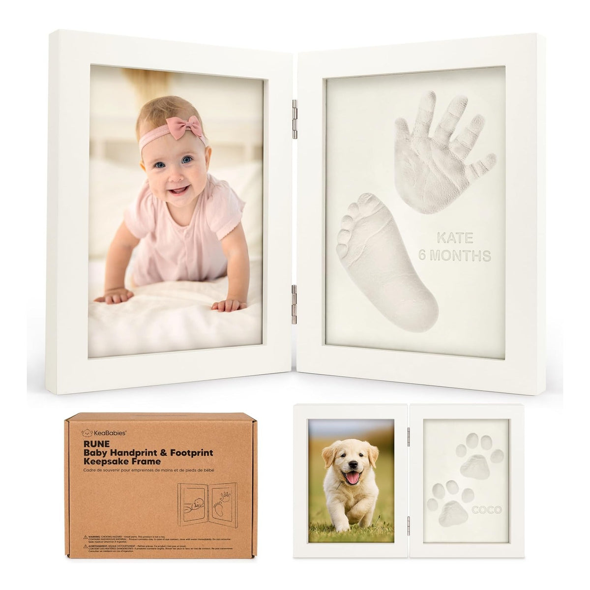 Baby Hand and Footprint Kit, Quick Dry Clay Newborn Keepsake